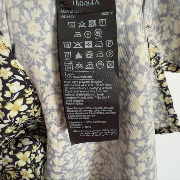 AllSaints Floral Button-Front Mini Dress – Size 4 - Picture 8 of 8